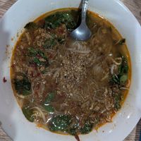 Noodle soup at Amazing Vegan Food in Vang Vieng