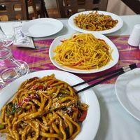 special pasta and potato slices at Kardeşler Uygur Mutfağı  in Ankara