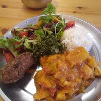 Lunch plate at Hare Krishna in Lisbon