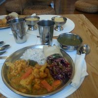 Veggie lunch at Hare Krishna in Lisbon