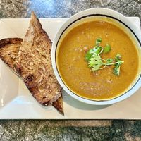 Curried lentil and coconut soup  at The Lime Tree Cafe & Kitchen - Al Qudra   in Dubai