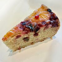 Orange and cranberry upside down cake  at The Lime Tree Cafe & Kitchen - Al Qudra   in Dubai