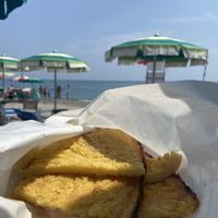 Farinata  at Pizzeria Dell'Orologio in Liguria