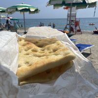 Focaccia bianca  at Pizzeria Dell'Orologio in Liguria
