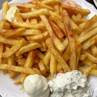 Fries with a ton of sauces😛😛🚨😍 at Gartenbeiz zum Gaul in Zurich