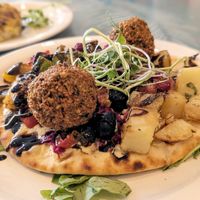 Lebanese flatbread at Planted Community Cafe, Refillery and Hub in Cheltenham