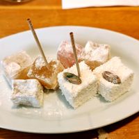 loukoums (rose, hazelnut, coconut, and pistachio) at Chez Funda - Le Village  in Paris
