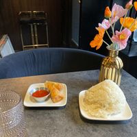 Spring roll and rice at Thai Food Near Me in New York City