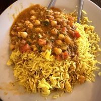 chickpea dish on rice at Curry Express  in Belgrade