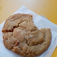 White chocolate macademia cookie at Little Bagel Co - Baldwin in Bristol