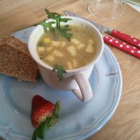soup, typical nice arranged by Susi  at Die Zauberei in Bregenz