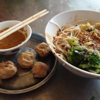 Noodle soup and grilled tofu at Wenjun in Jianshui
