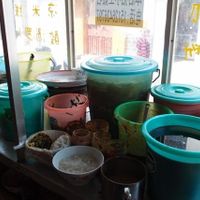 In addition to the back kitchen where they cook the noodles, they have a front kitchen where they finalize your dish by adding various sauces, herbs and other ingredients. at Wenjun in Jianshui