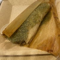 Wonderful vegan tamale 🫔   at Pancho's Burritos in Manchester