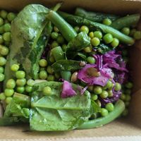 Summer greens salad at Willows in Saxmundham