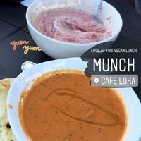 Tomato dill soup & smoothie bowl  at Cafe Loka in Fredericton