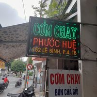 Outside sign at Cơm Chay Phước Hue in Ho Chi Minh City