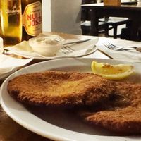Vegan Schnitzel at Weingut Feuerwehr Wagner in Vienna
