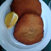Vegan Schnitzel (soya & homemade seitan) at Weingut Feuerwehr Wagner in Vienna