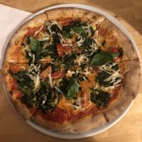 Vegan pizza spinaci  at Pizza Pinocchio in Vienna