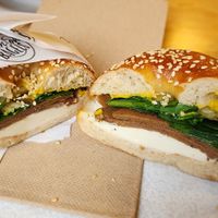 Vegan Pastrami Bagel at Fika Coffee in Christchurch