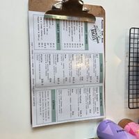 Menu at Fika Coffee in Christchurch