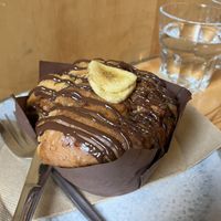 Chocolate & banana muffinns  at Fika Coffee in Christchurch