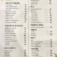 Menu  at Alra Cafe in Viluppuram