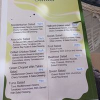 Great salad menu at Stay Green Cafe North Cyprus in Tatlisu