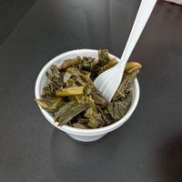 Steamed greens at Killer Poboys in New Orleans