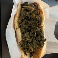 Greens and sweet potato po boy  at Killer Poboys in New Orleans