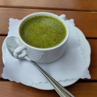Zucchini-potato-soup at Haus des Gastes in Bayern