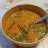 Green bean soup at Bors & Show Vegetarian Food and Fish in Baja