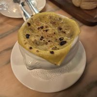 french onion soup!  at Vulture in San Diego