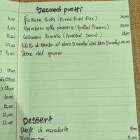 Menu page 2 at Il Vizietto Bistrot alla Vucciria in Sicilia