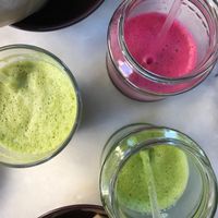 Delicious juices  at Fruits and Friends Juicebar in Boras