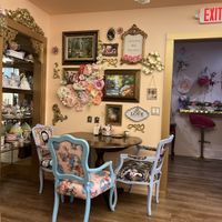 Just one of the many lovely tables inside  at The Modern Rose in St Augustine