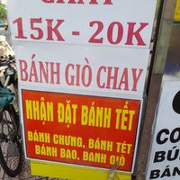 Menu in Vietnamese only at Quán chay Hoa Liên in Ho Chi Minh City