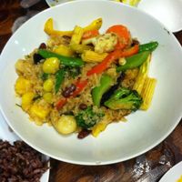 Green Curry friend rice at Mango in Bangkok