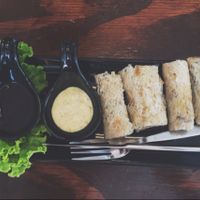 Crispy Vegetable Spring Rolls - a must try! at Mango in Bangkok