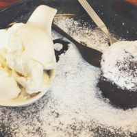 Chocolate Lava Cake with Coconut Ice Cream at Mango in Bangkok