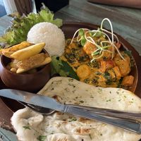 Butter Chicken curry with rice at Mango in Bangkok