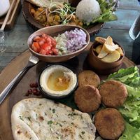 Falafels and naan at Mango in Bangkok