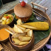 Mushroom Burger   at Mango in Bangkok