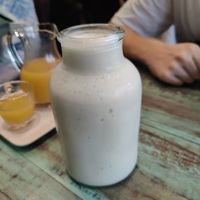 Coconut banana shake at Mango in Bangkok