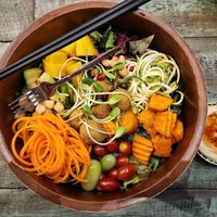 Falafel Zoodle Bowl at Mango in Bangkok