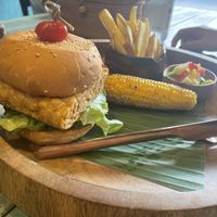 Tempeh burger   at Mango in Bangkok