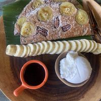 Banana pancake with ice cream  at Mango in Bangkok