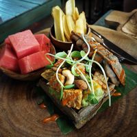 Zucchini waffle at Mango in Bangkok