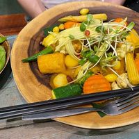 vegan Pad Thai and Edamame  at Mango in Bangkok